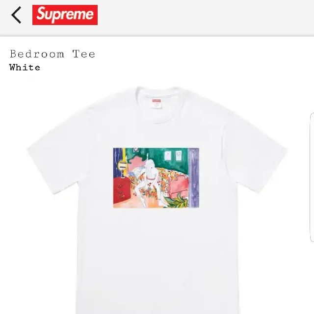 Tシャツ/カットソー(半袖/袖なし)希少S Supreme Bedroom TeeシュプリームTシャツWhite白