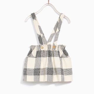 ザラキッズ(ZARA KIDS)のジャンパースカートZARAチェックスカート9290(スカート)