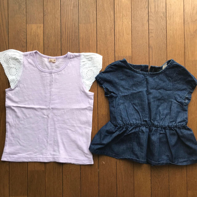 petit main(プティマイン)のプティマイン☆デニムのみ キッズ/ベビー/マタニティのキッズ服女の子用(90cm~)(Tシャツ/カットソー)の商品写真