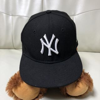 ニューエラー(NEW ERA)のニューエラ美品！52センチ！newera黒×白NYキッズ(帽子)