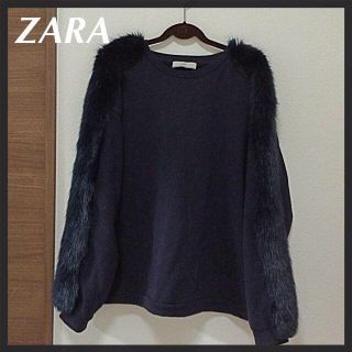 ザラ(ZARA)のZARAフェイクファースウェット🌟(トレーナー/スウェット)