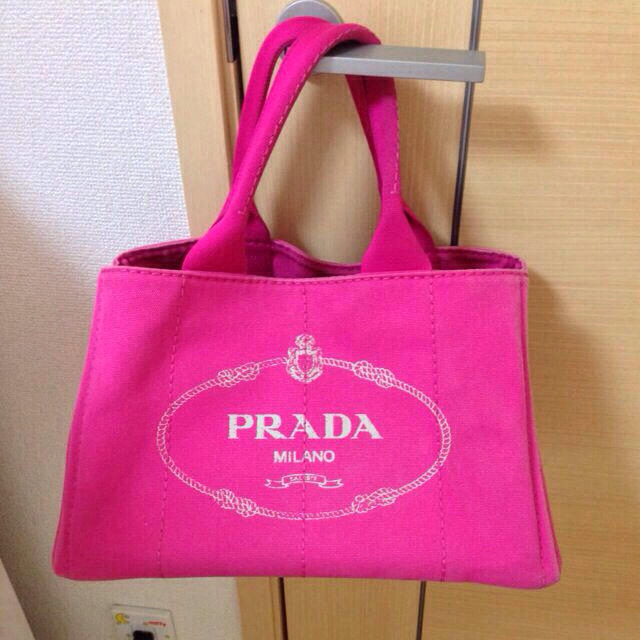 ＼半額SALE／ PRADA - PRADA★ピンクカナパ トートバッグ