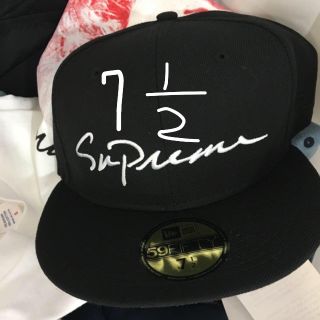 シュプリーム(Supreme)のsupreme 7 1/2 new era ニューエラ キャップ ハーフ(キャップ)