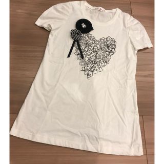 ギャラリービスコンティ(GALLERY VISCONTI)の【美品】GALLERY VISCONTI＊コサージュ付き Tシャツ(Tシャツ(半袖/袖なし))