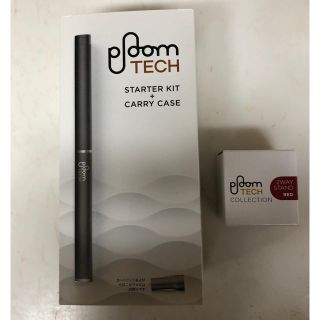 プルームテック(PloomTECH)のプルームテック スターターキット本体＋純正アクリルスタンド(レッド)(タバコグッズ)