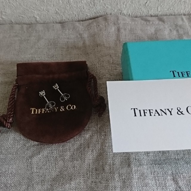 Tiffany & Co. - ティファニー ソリティア ダイヤモンド ピアス プラチナ 美品 0.34カラット