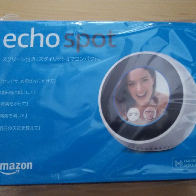 echo spot ホワイト　スマートスピーカー　新品未開封