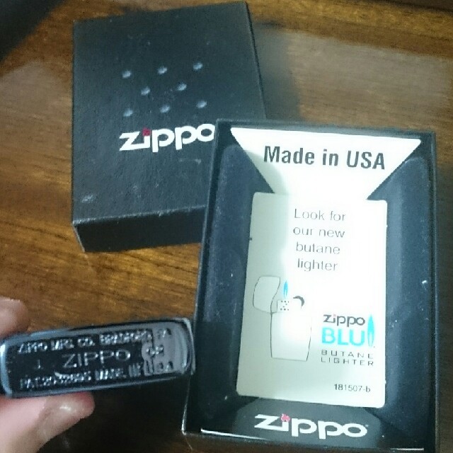 ZIPPO(ジッポー)の専用値下げ★ZIPPO made in USA/メタリックカラー ブルー メンズのファッション小物(タバコグッズ)の商品写真