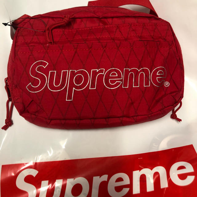 Supreme 18fw shoulder bag ブラック レッド