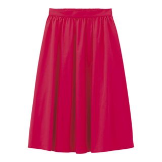ジーユー(GU)のGU イージーカラーフレアスカート ピンク Mサイズ(ひざ丈スカート)