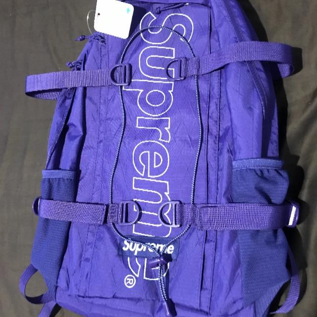 Supreme - 新品 18AW 立ち上げ supreme バッグパック 紫