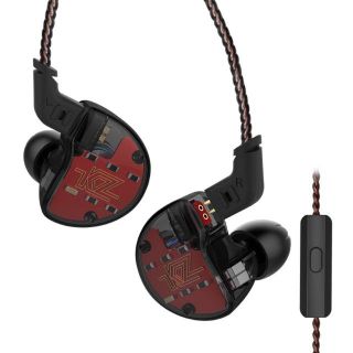 【特価】KZ ZS10 イヤホン (マイク有り黒) 送料無料！注文翌日発送！(ヘッドフォン/イヤフォン)