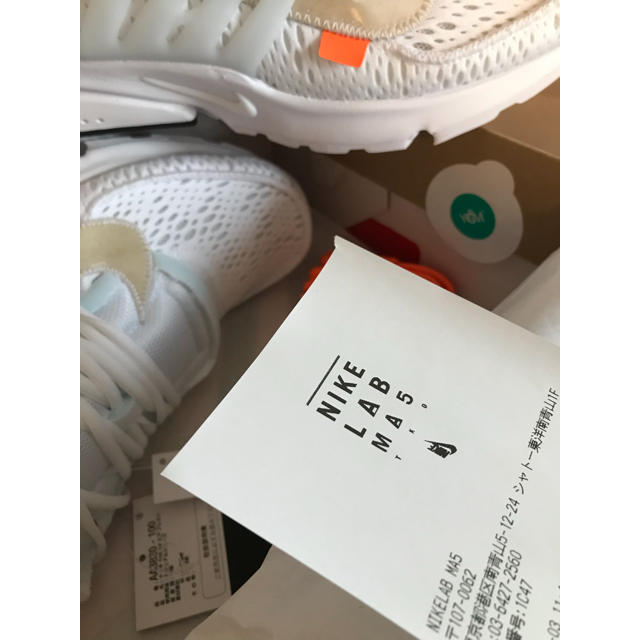 NIKE(ナイキ)のoff-white×nike AIR PRESTO 27 プレスト オフホワイト メンズの靴/シューズ(スニーカー)の商品写真