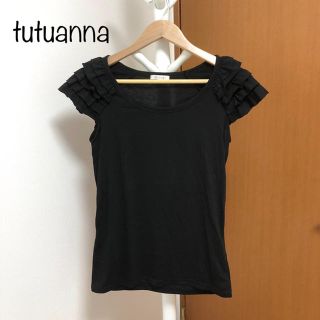 チュチュアンナ(tutuanna)のtutuanna  フリル袖 Tシャツ(Tシャツ(半袖/袖なし))