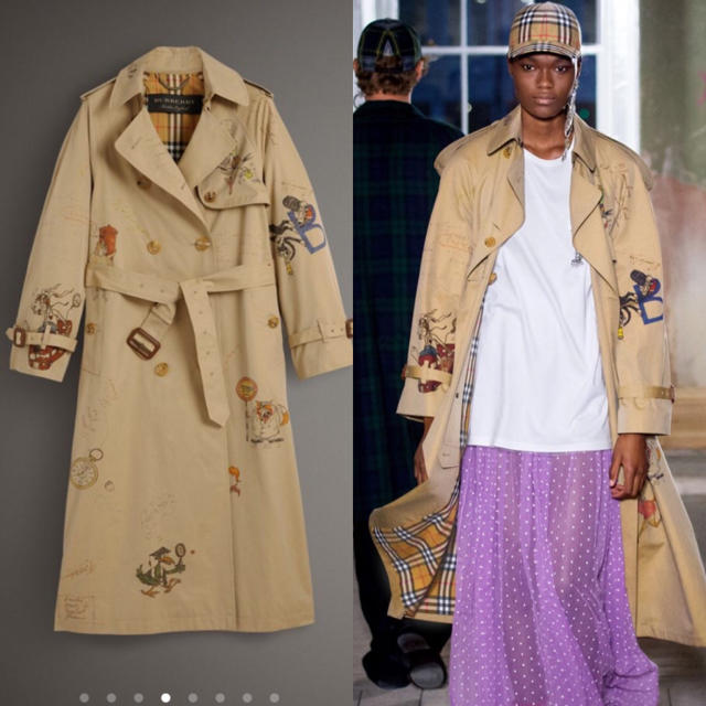 幸せなふたりに贈る結婚祝い BURBERRY 新品 ☆ スケッチプリント