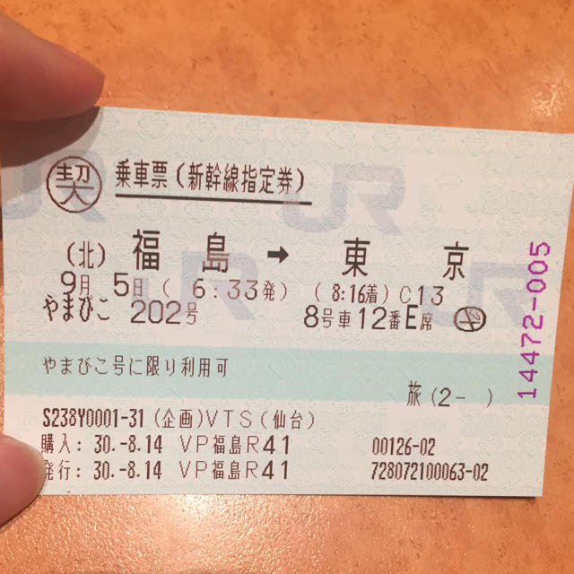 JR(ジェイアール)の新幹線 チケット 片道 チケットの乗車券/交通券(鉄道乗車券)の商品写真