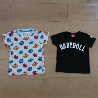 エイチアンドエム(H&M)のベビードール 黒Tシャツ&H&M セサミストリート Tシャツ(Ｔシャツ)