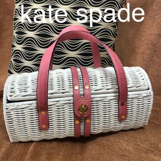 ケイトスペードニューヨーク(kate spade new york)のかよちき様専用です👜ケイトスペード  レザーコンビカゴバッグ/マーブルがま口(かごバッグ/ストローバッグ)