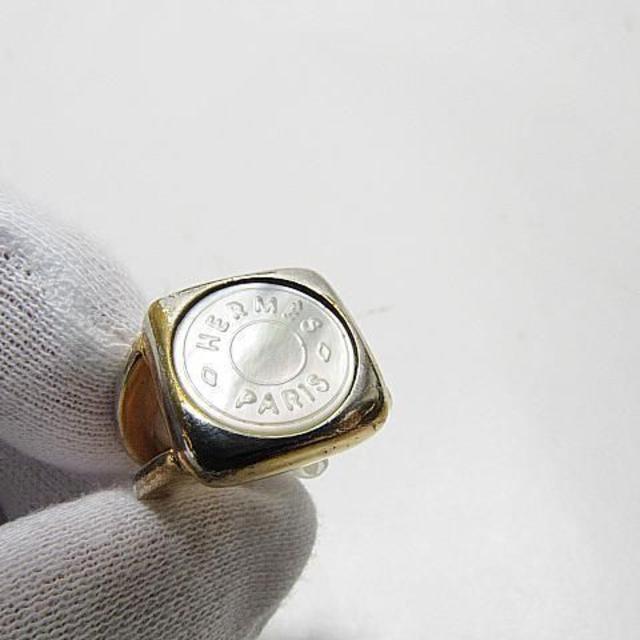 Hermes(エルメス)のエルメス コロゾリング 指輪 シェル ゴールド 12号 13号 レディースのアクセサリー(リング(指輪))の商品写真