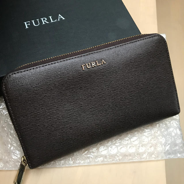 FURLA こげ茶 長財布