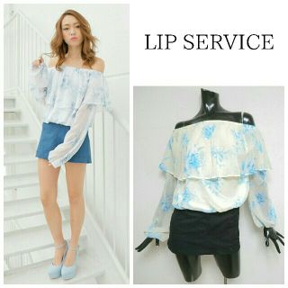 リップサービス(LIP SERVICE)のLIP SERVICE*SWEETフラワーフリルオフショルトップス(カットソー(長袖/七分))