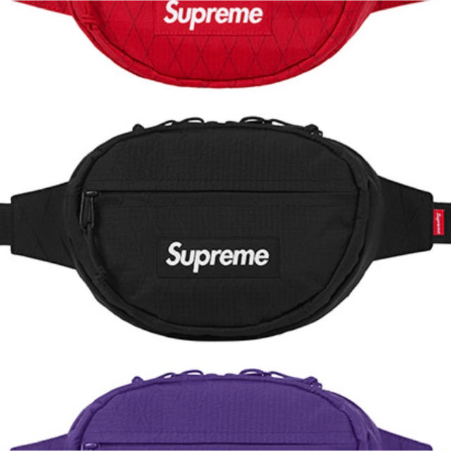 最安値 supreme waist bag black 込