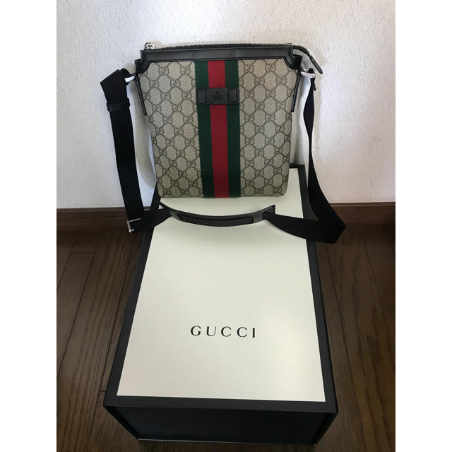 Gucci GGスプリーム スプリット メッセンジャーバック-