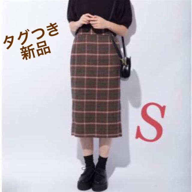GU(ジーユー)の新品タグつき！チェックナローミディスカート レディースのスカート(ひざ丈スカート)の商品写真