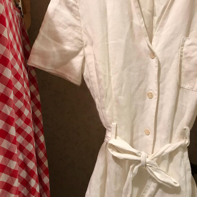 Brooks Brothers(ブルックスブラザース)のBrooks Brothers linen onepiece. レディースのワンピース(ひざ丈ワンピース)の商品写真