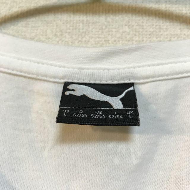 PUMA(プーマ)のプーマ Tシャツ ユニオンジャック ヒョウ柄 白 Lサイズ メンズのトップス(Tシャツ/カットソー(半袖/袖なし))の商品写真