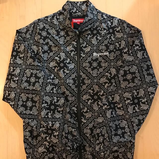 supreme bandana track jacket 黒 M