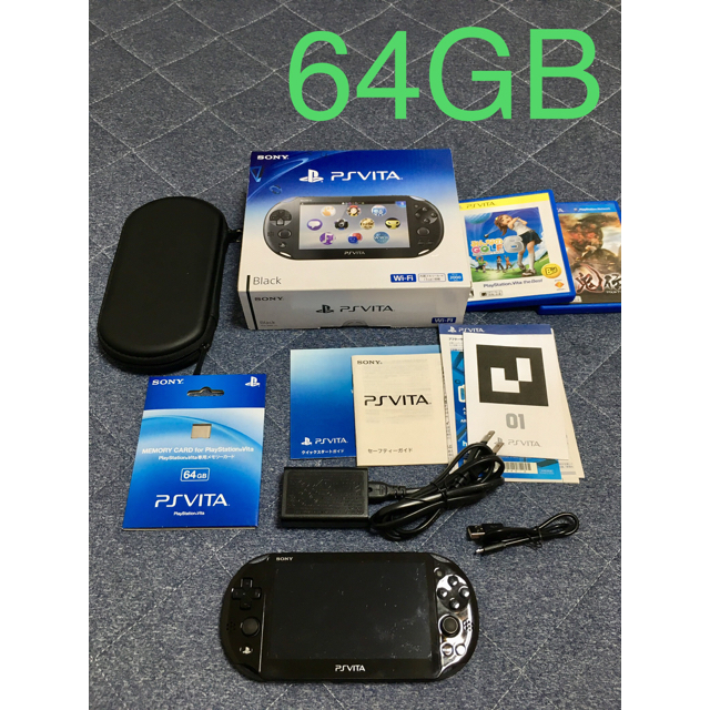 PlayStation Vita - 専用 PSVITA 本体 メモリーカード64GB ソフト ...