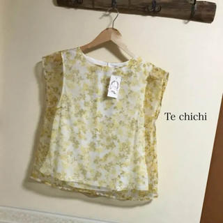 テチチ(Techichi)のTe chichi 花柄オーガンジーブラウス Mサイズ イエロー(シャツ/ブラウス(半袖/袖なし))