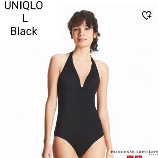 ユニクロ(UNIQLO)の【値下げ】ユニクロ　ホルターネック　ワンピース　水着　新品　Lサイズ　タムタム(水着)