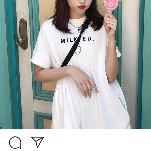 MILKFED.(ミルクフェド)のMILKFED Tシャツワンピ レディースのワンピース(ひざ丈ワンピース)の商品写真