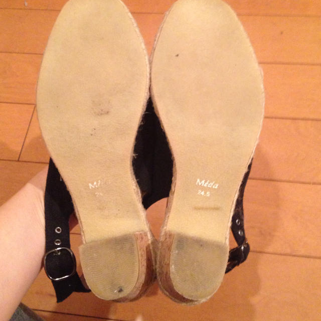 お値下げ＊ブラックサンダル♡ レディースの靴/シューズ(サンダル)の商品写真