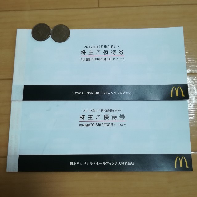 チケットマクドナルド 株主優待 2冊 12枚 - フード/ドリンク券