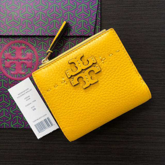 Tory Burch(トリーバーチ)のTORY BURCH 折り財布 MCGRAW イエロー レディースのファッション小物(財布)の商品写真