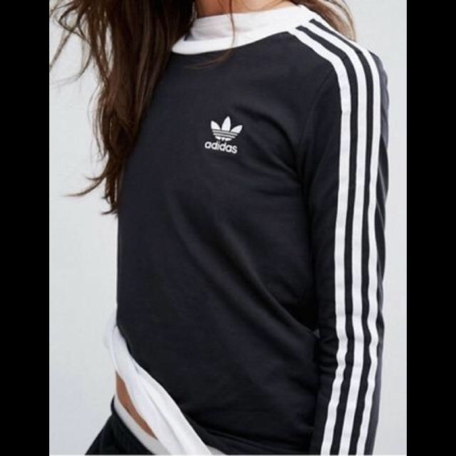 adidas(アディダス)の日本未発売 adidas Originals ロングT＊カーディガン レディースのトップス(Tシャツ(長袖/七分))の商品写真