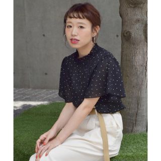 ダブルクローゼット(w closet)のw closet ドットブラウス(シャツ/ブラウス(半袖/袖なし))