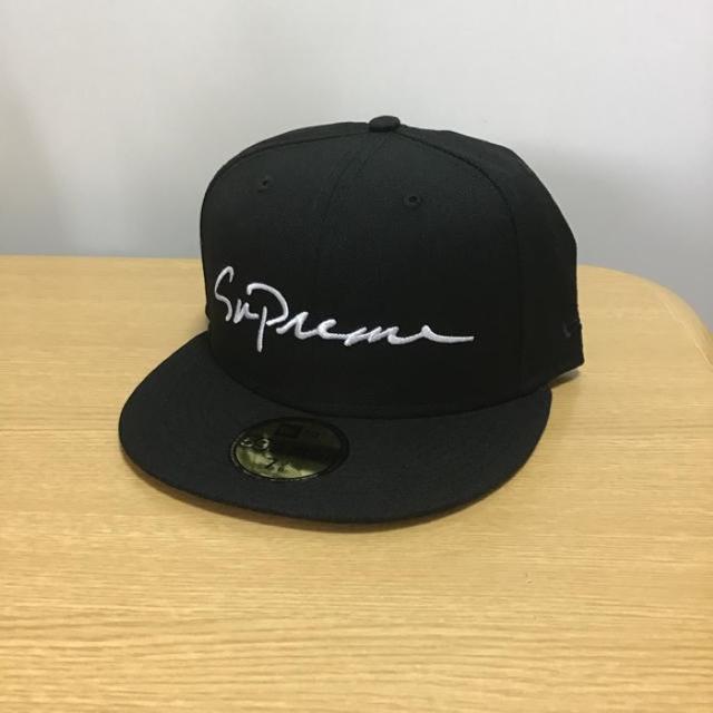 Supreme Classic Script New Era 黒7 1/2