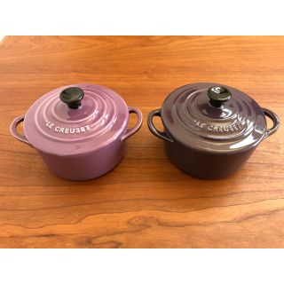 ルクルーゼ(LE CREUSET)のル・クルーゼ ココット ミニ パープル ライトパープル 2点セット(食器)