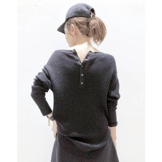 アパルトモンドゥーズィエムクラス(L'Appartement DEUXIEME CLASSE)の新品☆アパルトモンThermal Inner Knit ネイビー(カットソー(長袖/七分))