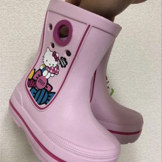 クロックス(crocs)のcrocs 長靴 ピンク 子供用(長靴/レインシューズ)