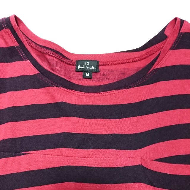 Paul Smith(ポールスミス)のPaul Smith ボーダー ロンT ポケット付 赤×黒 メンズのトップス(Tシャツ/カットソー(七分/長袖))の商品写真