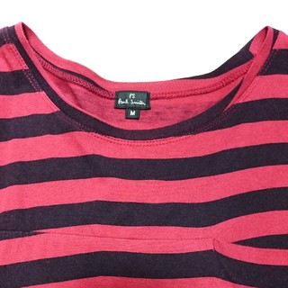 ポールスミス(Paul Smith)のPaul Smith ボーダー ロンT ポケット付 赤×黒(Tシャツ/カットソー(七分/長袖))
