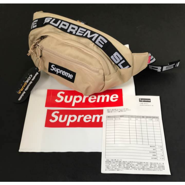 Supreme - 正規品 supreme ウエストバッグ 18SS ベージュ タン