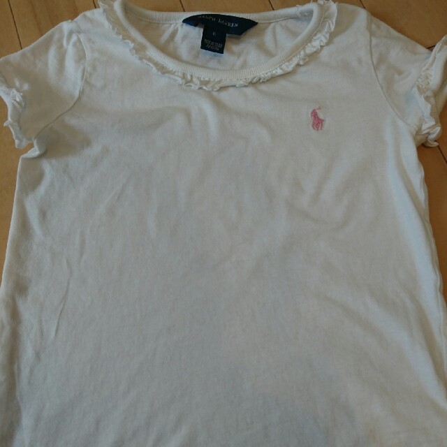 Ralph Lauren(ラルフローレン)のラルフローレン Tシャツ 6 120cm 白 ホワイト キッズ/ベビー/マタニティのキッズ服女の子用(90cm~)(Tシャツ/カットソー)の商品写真