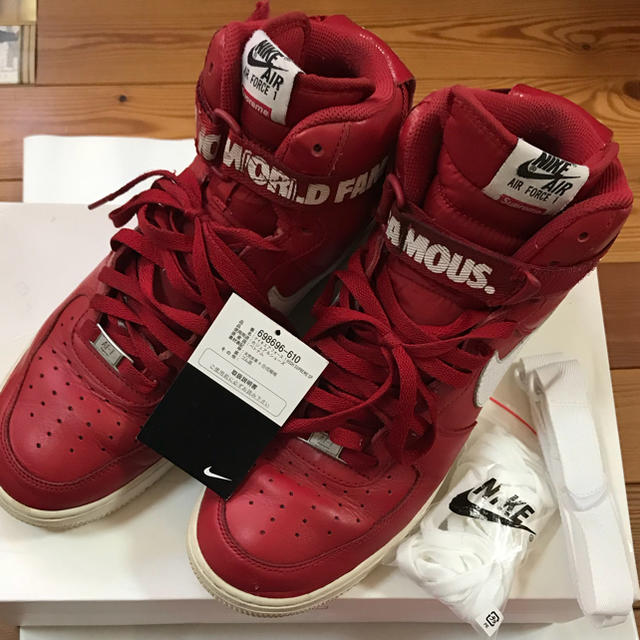 Supreme(シュプリーム)の希少 supreme × nike air force 1 high 28.5 メンズの靴/シューズ(スニーカー)の商品写真