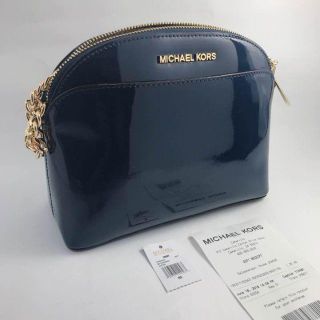 マイケルコース(Michael Kors)の新品！　Michael Kors　エナメルクロスbag　NAVY/MK(ショルダーバッグ)